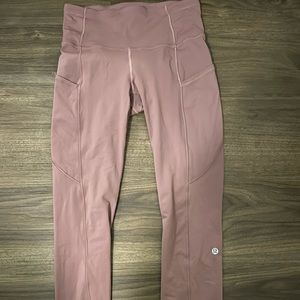 Pink fast and free lululemon leggings